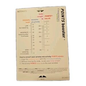RARE Weight Watchers TurnAround Points Finder Booster Slide Slider WW Calculator